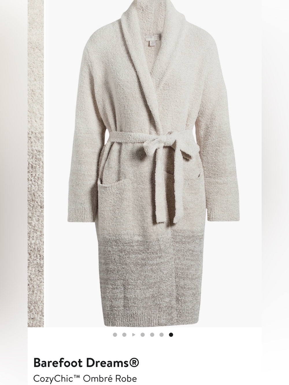 Barefoot Dreams CozyChic Ombré Robe - Cream to Light Gray